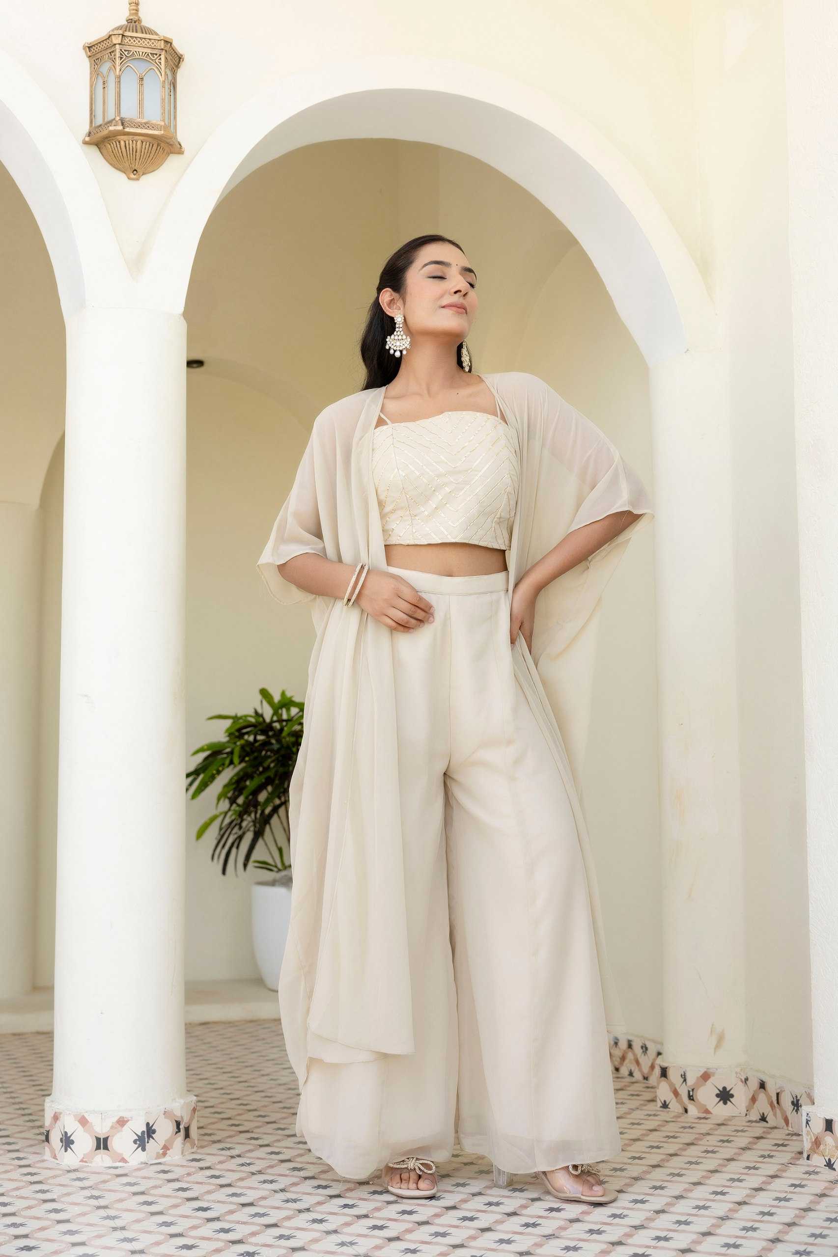 Ynf Georgette RIN228 366 Suits & Dresses Wholesale Ladies Suits Indo Western Dresses White Salwar Suit Manufacturer