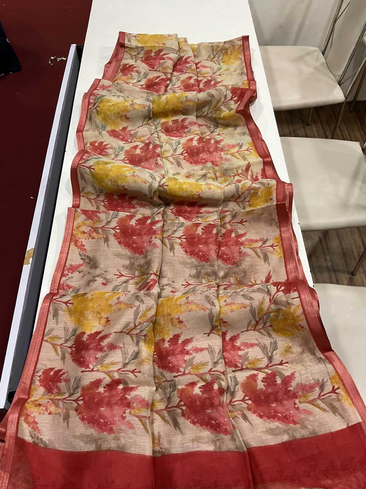Ynf Linen KESH484 220 Sarees Wedding Collections Festive Collections Wholesale Printed Sarees Linen Sarees Sarees With Blouse Manufacturer