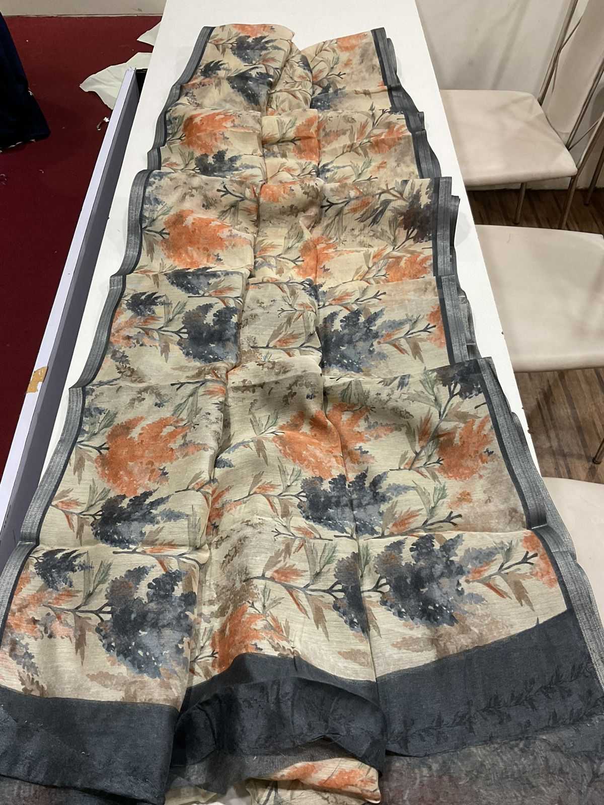 Ynf Linen KESH484 220 Sarees Wedding Collections Festive Collections Wholesale Printed Sarees Linen Sarees Sarees With Blouse Manufacturer