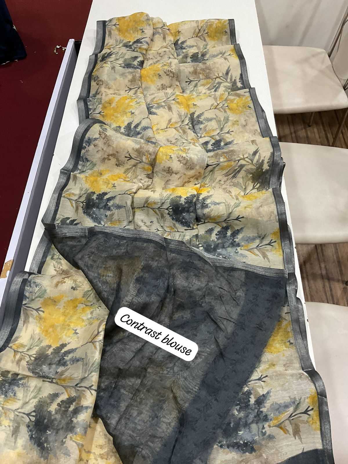 Ynf Linen KESH484 220 Sarees Wedding Collections Festive Collections Wholesale Printed Sarees Linen Sarees Sarees With Blouse Manufacturer