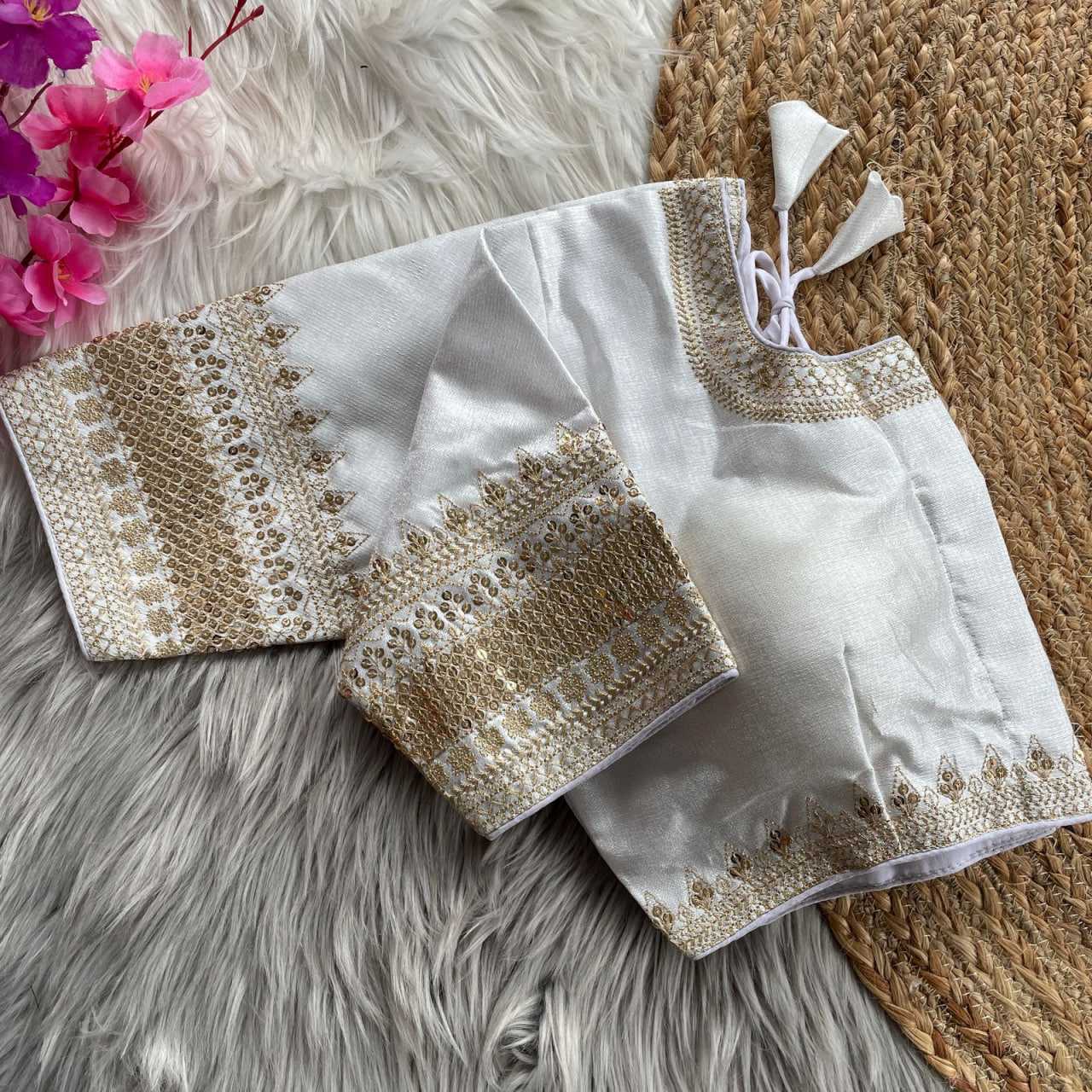 Ynf Milan Silk KESH426 1070 Readymade Blouses Wedding Collections Festive Collections Wholesale Sequence Embroidery Blouse Silk Blouse Wedding Outfits Manufacturer