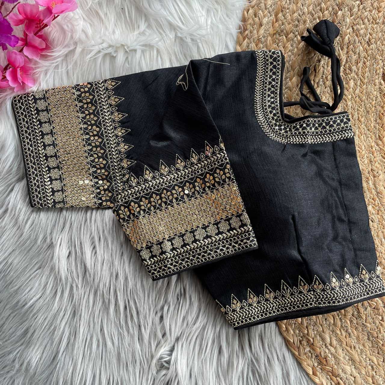 Ynf Milan Silk KESH426 1070 Readymade Blouses Wedding Collections Festive Collections Wholesale Sequence Embroidery Blouse Silk Blouse Wedding Outfits Manufacturer