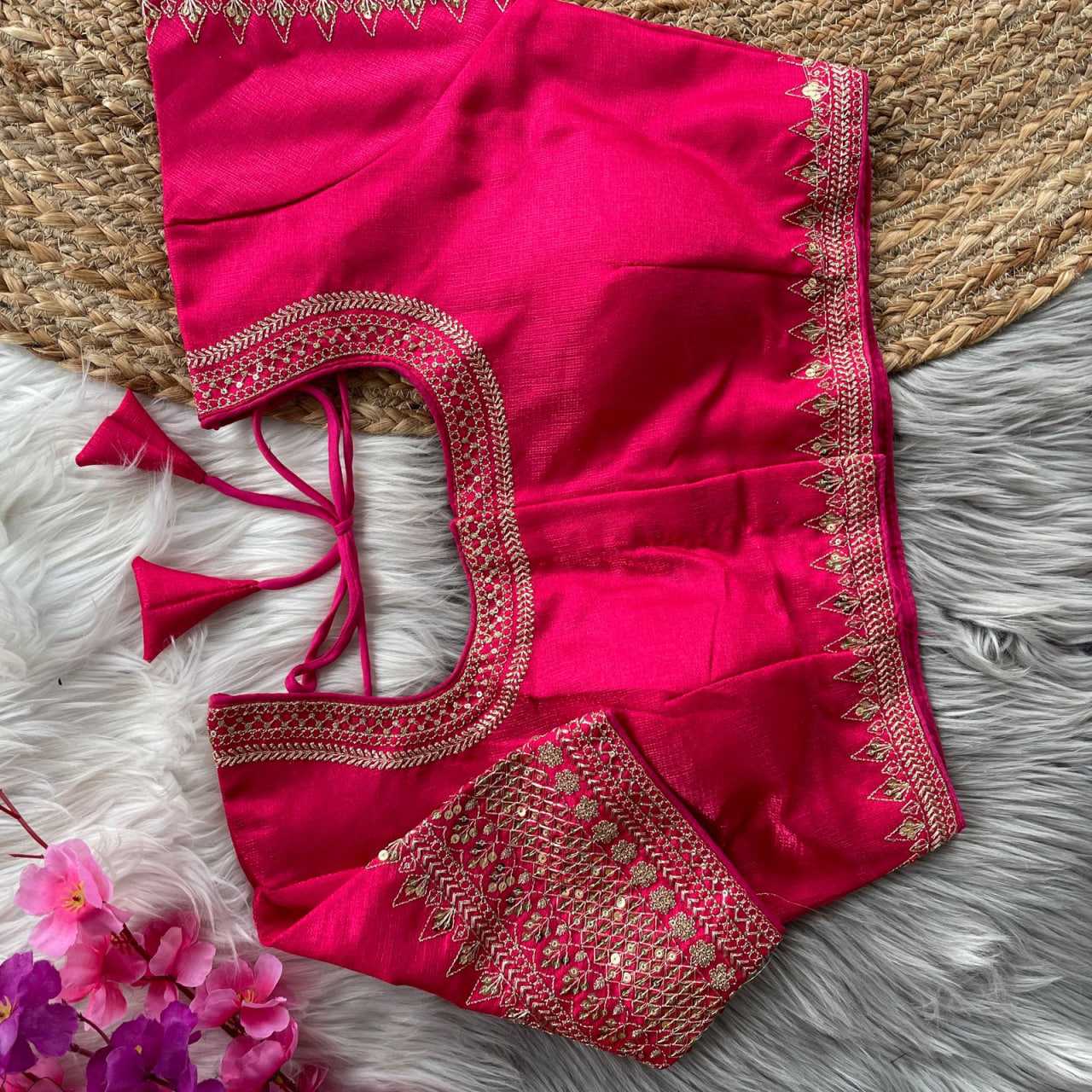 Ynf Milan Silk KESH426 1070 Readymade Blouses Wedding Collections Festive Collections Wholesale Sequence Embroidery Blouse Silk Blouse Wedding Outfits Manufacturer