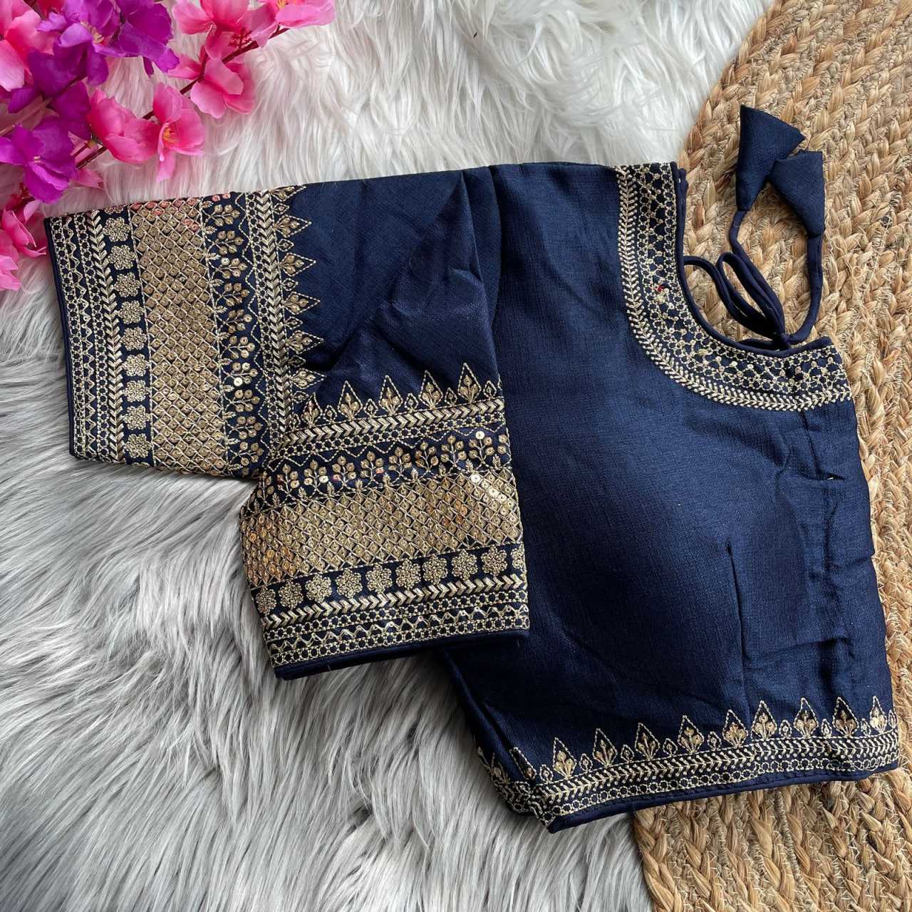 Ynf Milan Silk KESH426 1070 Readymade Blouses Wedding Collections Festive Collections Wholesale Sequence Embroidery Blouse Silk Blouse Wedding Outfits Manufacturer