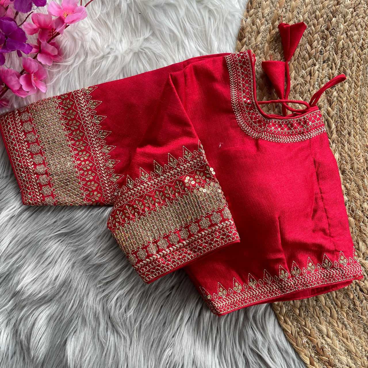 Ynf Milan Silk KESH426 1070 Readymade Blouses Wedding Collections Festive Collections Wholesale Sequence Embroidery Blouse Silk Blouse Wedding Outfits Manufacturer