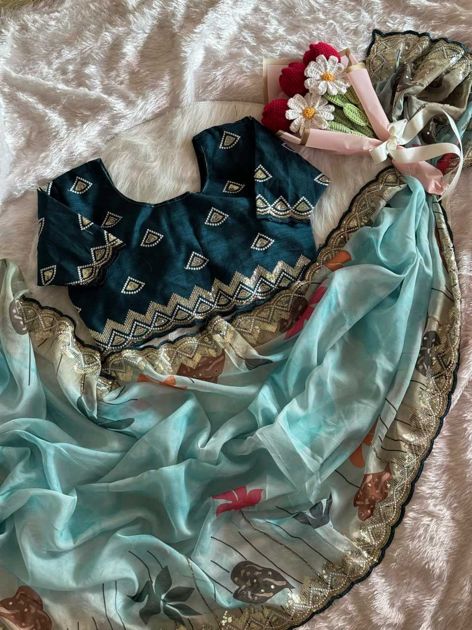 Ynf Organza RIN105 MELODY Sarees Wedding Collections Festive Collections Wholesale Organza Sarees Printed Sarees Embroidered Sarees Manufacturer