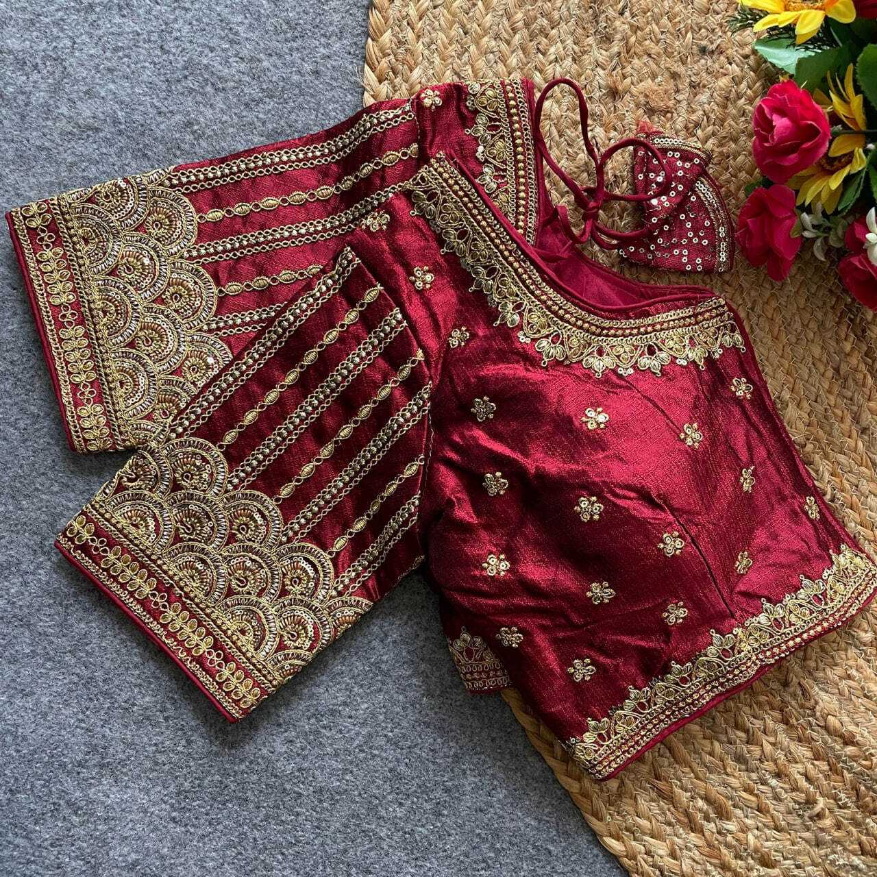 Ynf Phantom Silk KESH426 RUMA Readymade Blouses Wedding Collections Festive Collections Wholesale Sequence Embroidery Blouse Party Wear Blouse Silk Blouse Manufacturer