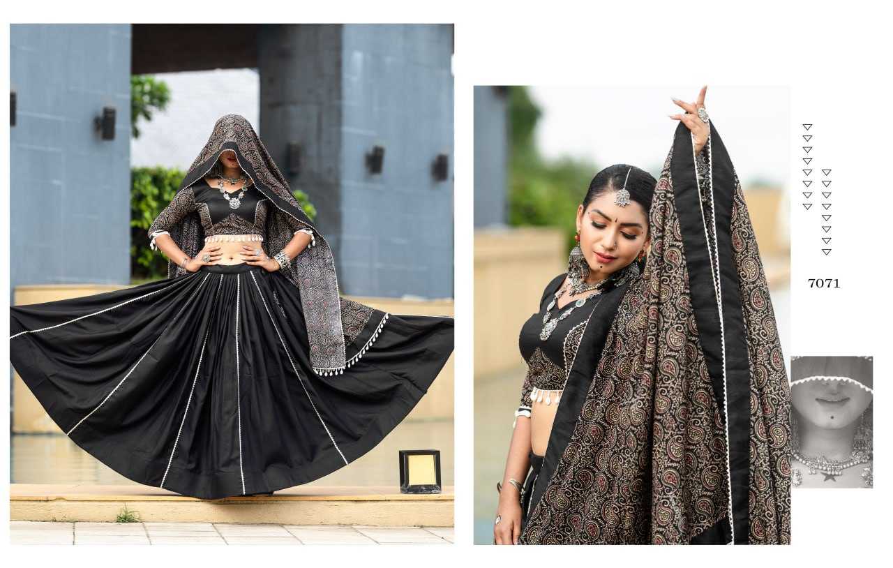 Ynf Pure Cotton RIN227 7071 Lehengas Festive Collections Wholesale Fancy Lehenga Gota Patti Lehenga Navratri Chaniya Choli Manufacturer