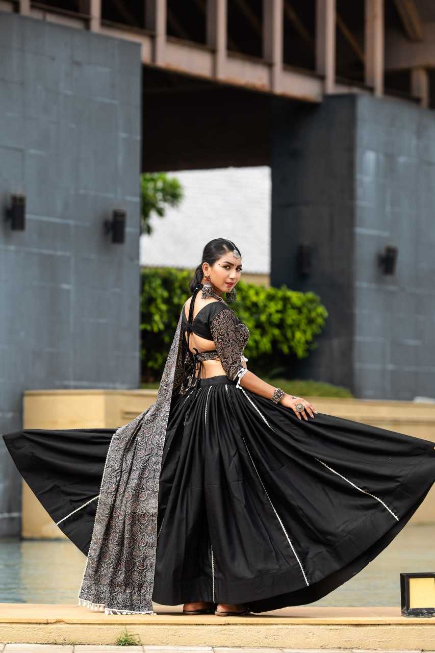 Ynf Pure Cotton RIN227 7071 Lehengas Festive Collections Wholesale Fancy Lehenga Gota Patti Lehenga Navratri Chaniya Choli Manufacturer