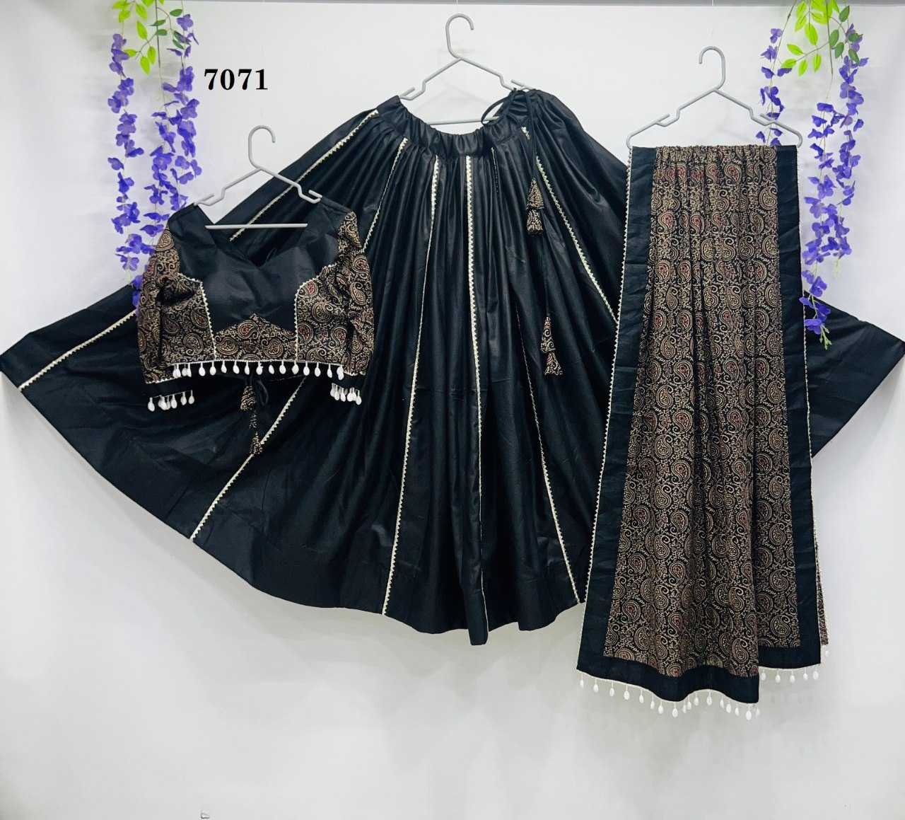 Ynf Pure Cotton RIN227 7071 Lehengas Festive Collections Wholesale Fancy Lehenga Gota Patti Lehenga Navratri Chaniya Choli Manufacturer