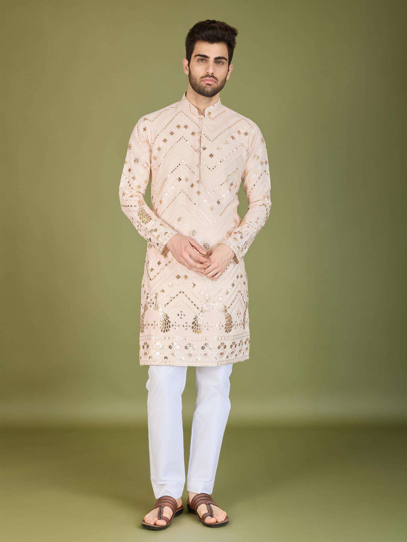 Ynf Reyon Cotton RIN202 HERITAGE VASTRA Mens Wear Wholesale Mens Kurtas Mens Kurta Pyjama Embroidered Kurta Pajama Manufacturer