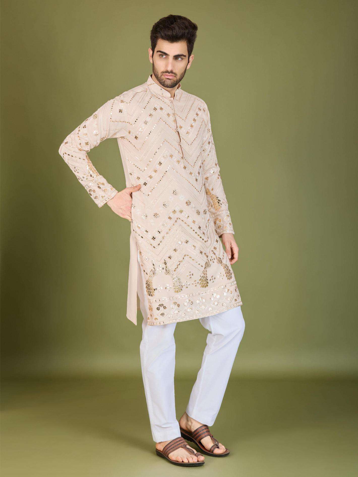 Ynf Reyon Cotton RIN202 HERITAGE VASTRA Mens Wear Wholesale Mens Kurtas Mens Kurta Pyjama Embroidered Kurta Pajama Manufacturer