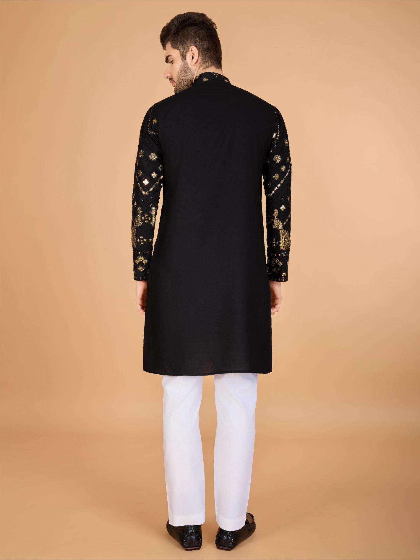 Ynf Reyon Cotton RIN202 HERITAGE VASTRA Mens Wear Wholesale Mens Kurtas Mens Kurta Pyjama Embroidered Kurta Pajama Manufacturer