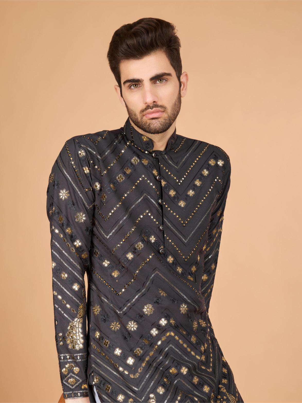 Ynf Reyon Cotton RIN202 HERITAGE VASTRA Mens Wear Wholesale Mens Kurtas Mens Kurta Pyjama Embroidered Kurta Pajama Manufacturer
