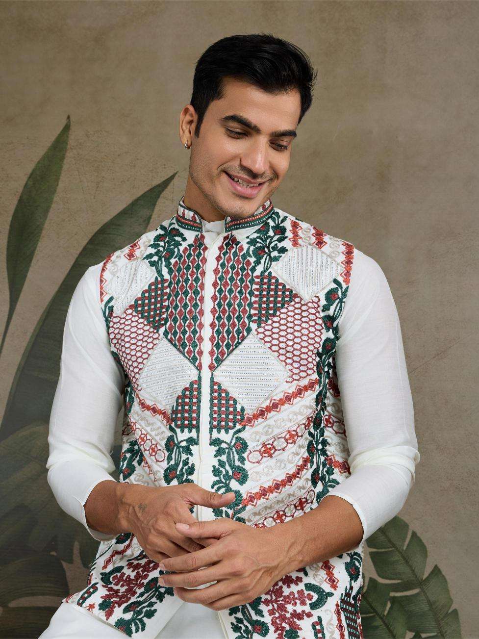 Ynf Silk Cotton RIN202 RAJWADA ATTIRE-2 Mens Wear Wholesale Mens Kurtas Mens Kurta Pyjama Nehru Jacket Embroidered Kurta Pajama Manufacturer