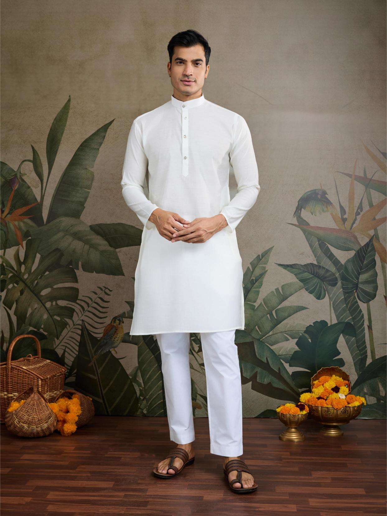Ynf Silk Cotton RIN202 RAJWADA ATTIRE-2 Mens Wear Wholesale Mens Kurtas Mens Kurta Pyjama Nehru Jacket Embroidered Kurta Pajama Manufacturer