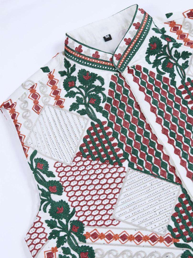 Ynf Silk Cotton RIN202 RAJWADA ATTIRE-2 Mens Wear Wholesale Mens Kurtas Mens Kurta Pyjama Nehru Jacket Embroidered Kurta Pajama Manufacturer