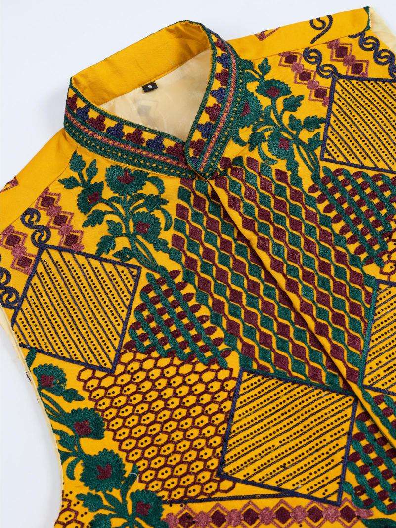 Ynf Silk Cotton RIN202 RAJWADA ATTIRE-2 Mens Wear Wholesale Mens Kurtas Mens Kurta Pyjama Nehru Jacket Embroidered Kurta Pajama Manufacturer