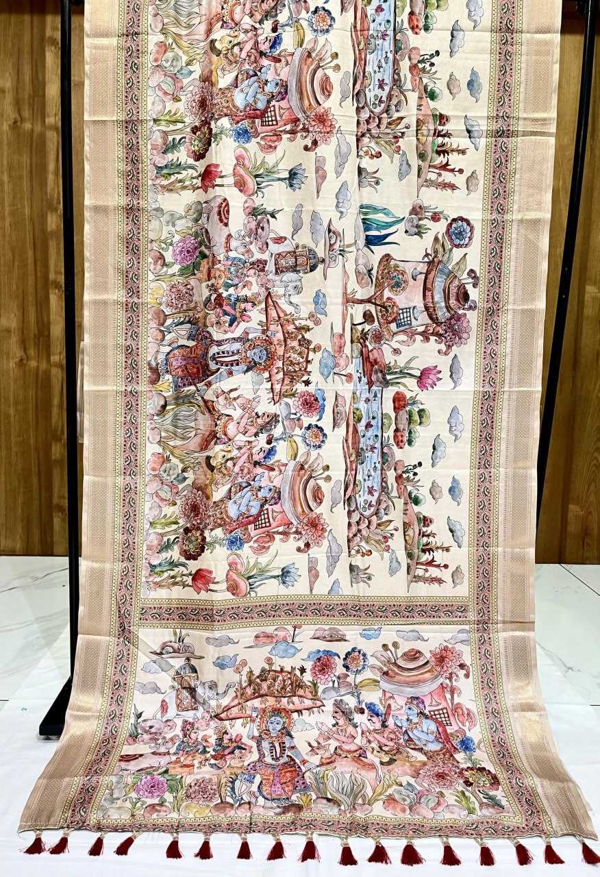 Ynf Silk RIN116 MANIPURI MADHUBANI Sarees Silk Sarees Festive Collections Wholesale Madhubani Sarees Printed Silk Saree Silk Sarees With Blouse Manufacturer