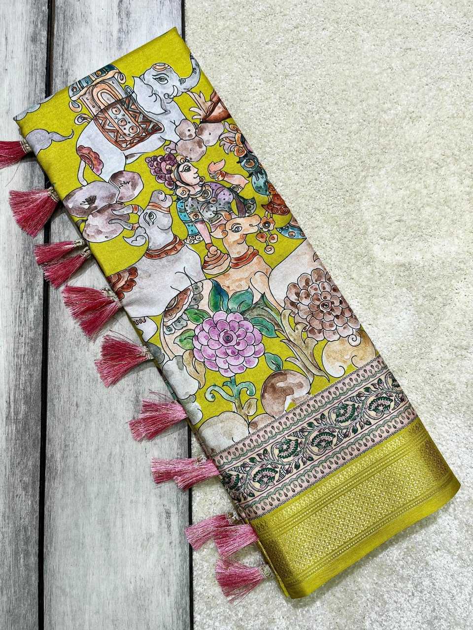 Ynf Silk RIN116 MANIPURI MADHUBANI Sarees Silk Sarees Festive Collections Wholesale Madhubani Sarees Printed Silk Saree Silk Sarees With Blouse Manufacturer