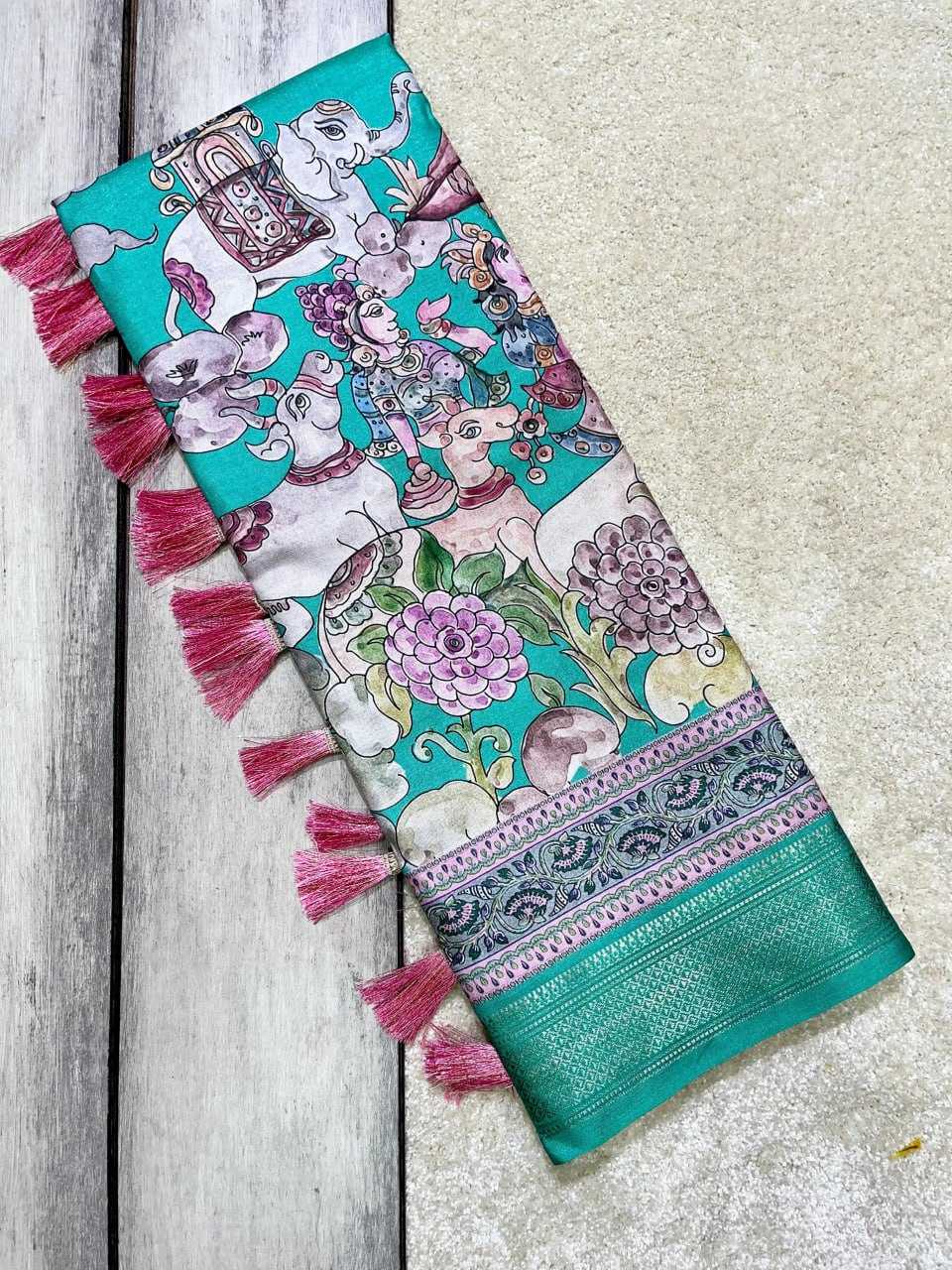 Ynf Silk RIN116 MANIPURI MADHUBANI Sarees Silk Sarees Festive Collections Wholesale Madhubani Sarees Printed Silk Saree Silk Sarees With Blouse Manufacturer