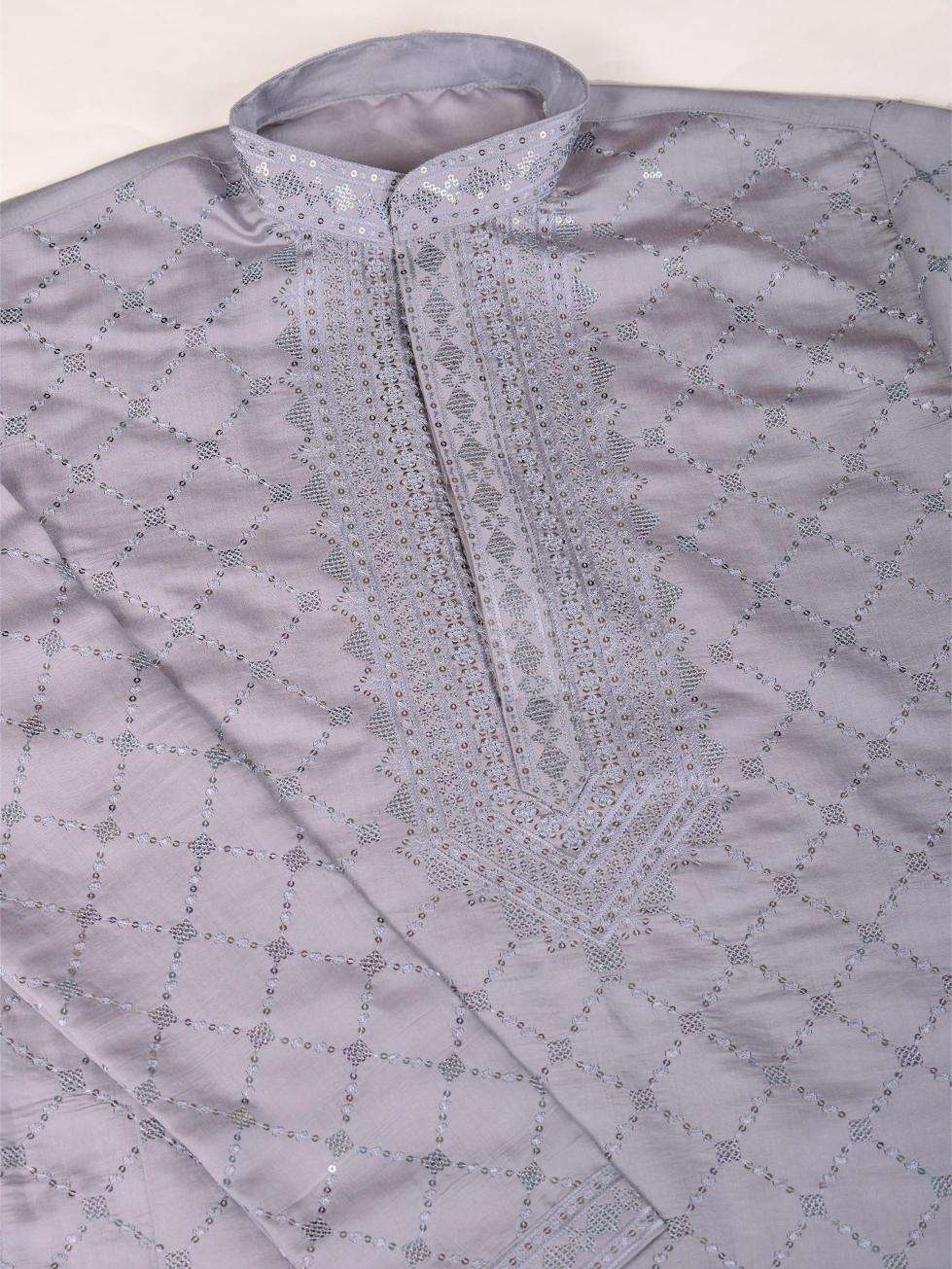Ynf Silk RIN202 INDO VASTRA Mens Wear Wholesale Mens Kurtas Mens Kurta Pyjama Embroidered Kurta Pajama Manufacturer