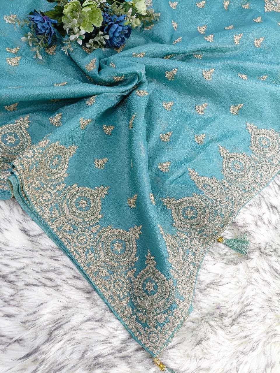 Ynf Simar silk KESH488 LUXURIOUS Sarees Wholesale Fancy Sarees Tissue Silk Saree Work Sarees Manufacturer