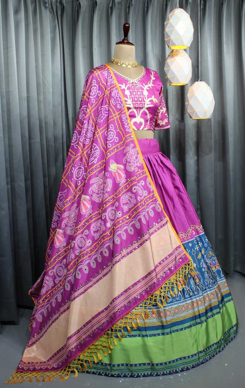 Ynf Soft Silk RIN207 1223 Lehengas Wholesale Silk Lehenga Printed Lehenga Mirror Work Lehenga Manufacturer