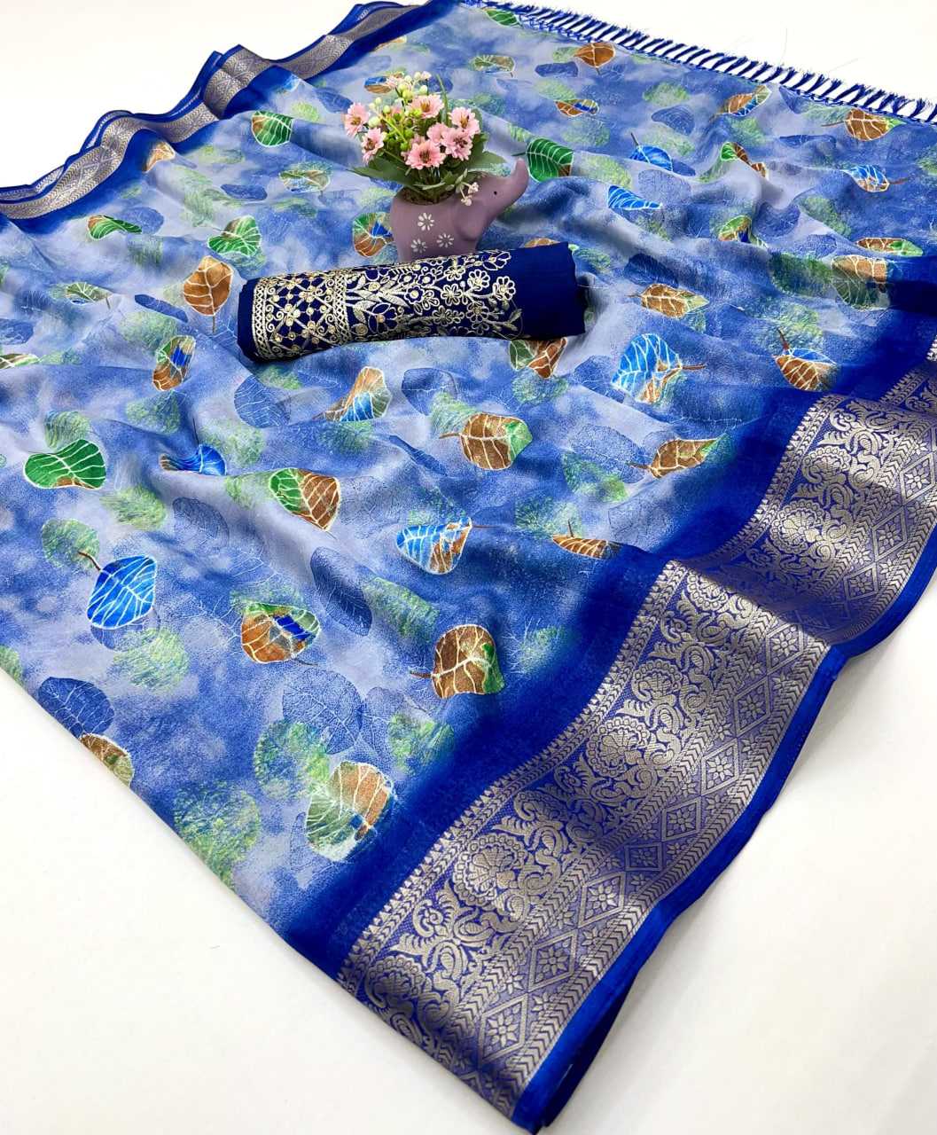 Ynf Soft Smooth RIN209 AANGAN Sarees Wedding Collections Festive Collections Wholesale Printed Sarees Zari Border Sarees Festive Sarees Manufacturer