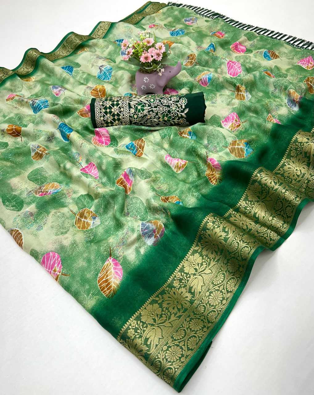 Ynf Soft Smooth RIN209 AANGAN Sarees Wedding Collections Festive Collections Wholesale Printed Sarees Zari Border Sarees Festive Sarees Manufacturer