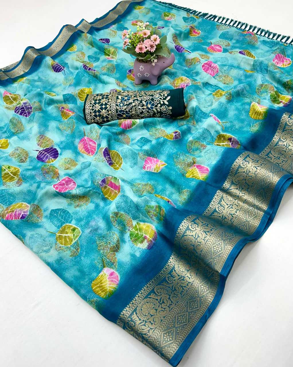 Ynf Soft Smooth RIN209 AANGAN Sarees Wedding Collections Festive Collections Wholesale Printed Sarees Zari Border Sarees Festive Sarees Manufacturer
