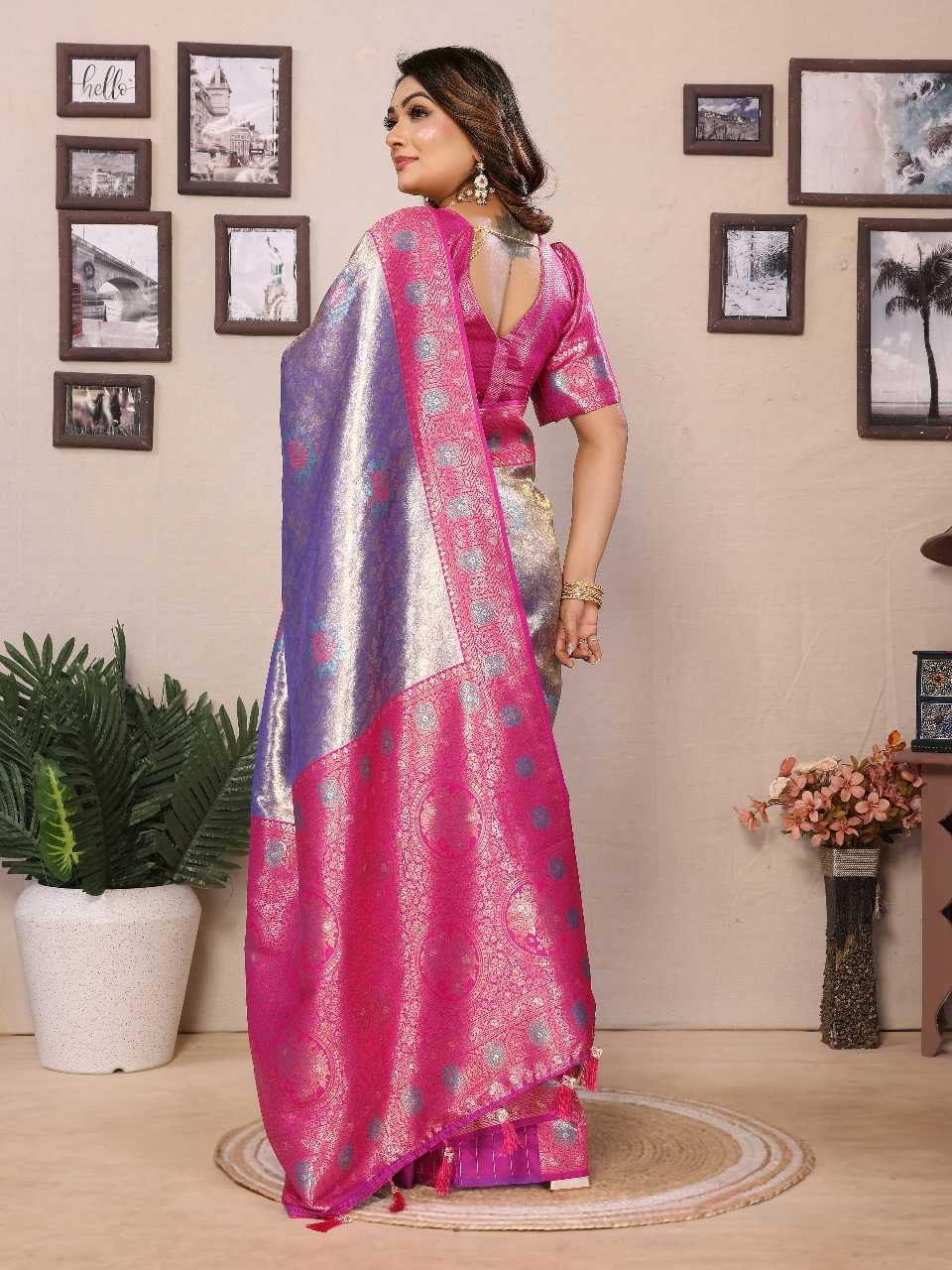 Ynf Tissue Silk RIN144 Saroz Sarees Silk Sarees Festive Collections Wholesale Banarasi Silk Sarees Tissue Silk Saree Silk Sarees With Contrast Pallu Manufacturer