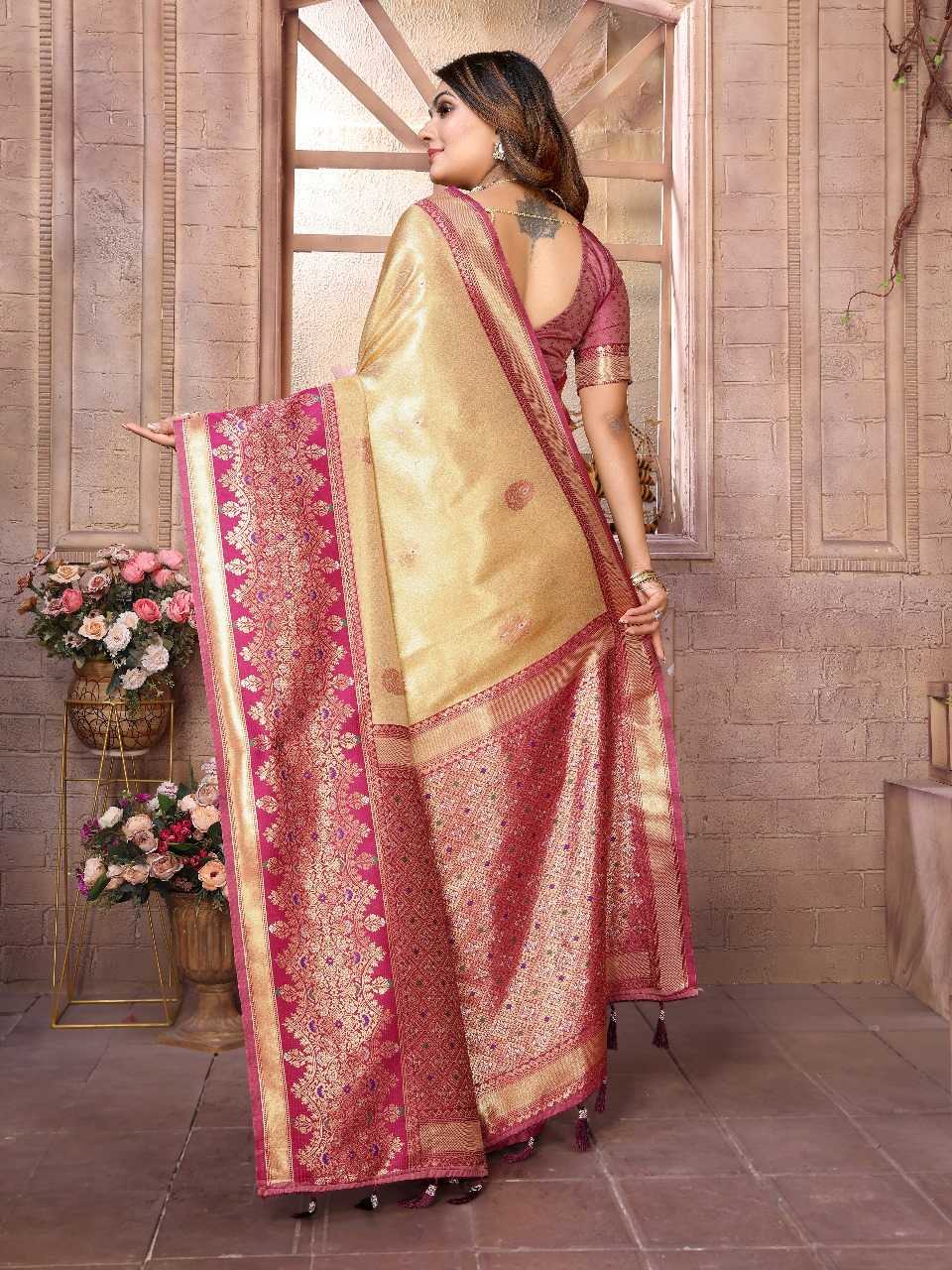 Ynf Tissue Silk RIN144 Sundari Sarees Silk Sarees Festive Collections Wholesale Banarasi Silk Sarees Tissue Silk Saree Sarees With Blouse Manufacturer