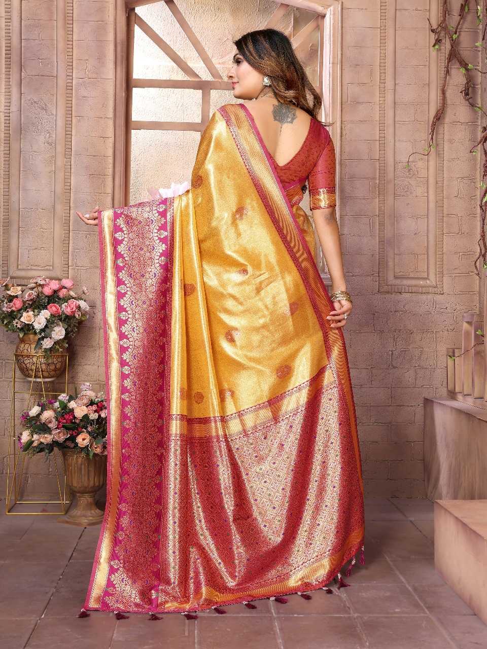 Ynf Tissue Silk RIN144 Sundari Sarees Silk Sarees Festive Collections Wholesale Banarasi Silk Sarees Tissue Silk Saree Sarees With Blouse Manufacturer