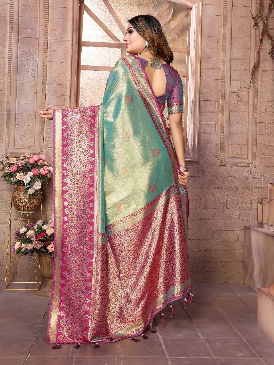 Ynf Tissue Silk RIN144 Sundari Sarees Silk Sarees Festive Collections Wholesale Banarasi Silk Sarees Tissue Silk Saree Sarees With Blouse Manufacturer