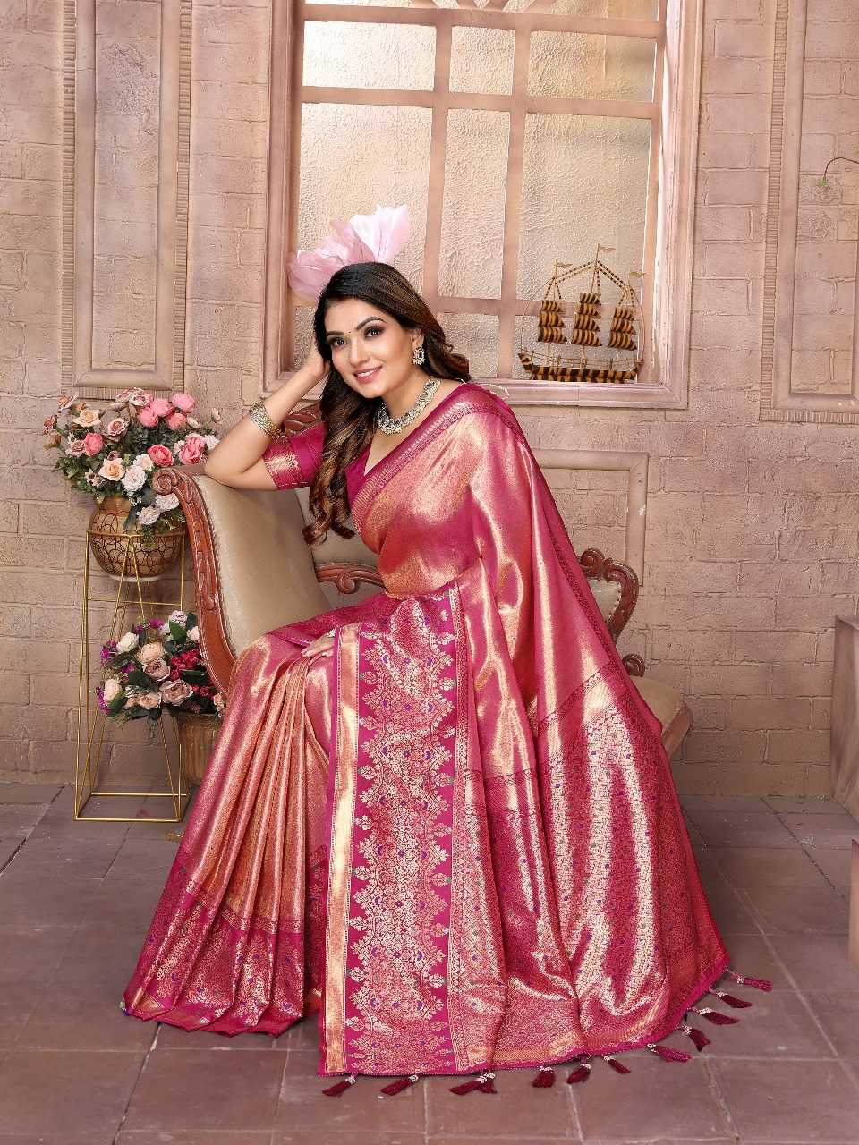 Ynf Tissue Silk RIN144 Sundari Sarees Silk Sarees Festive Collections Wholesale Banarasi Silk Sarees Tissue Silk Saree Sarees With Blouse Manufacturer