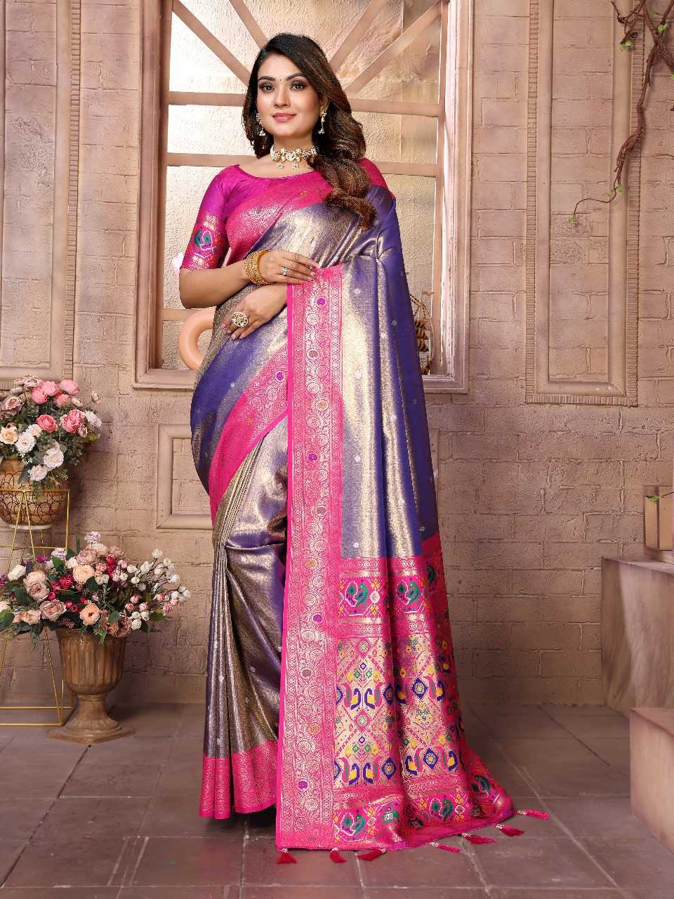 Ynf Tissue Silk RIN144 Vimla Sarees Silk Sarees Festive Collections Wholesale Banarasi Silk Sarees Tissue Silk Saree Sarees With Blouse Manufacturer