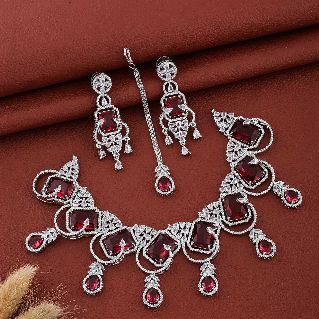 Ynf AD Diamond KESH192 Womens Jewellery Wholesale AD Diamond Necklace Necklaces Set Fashion Necklace Manufacturer