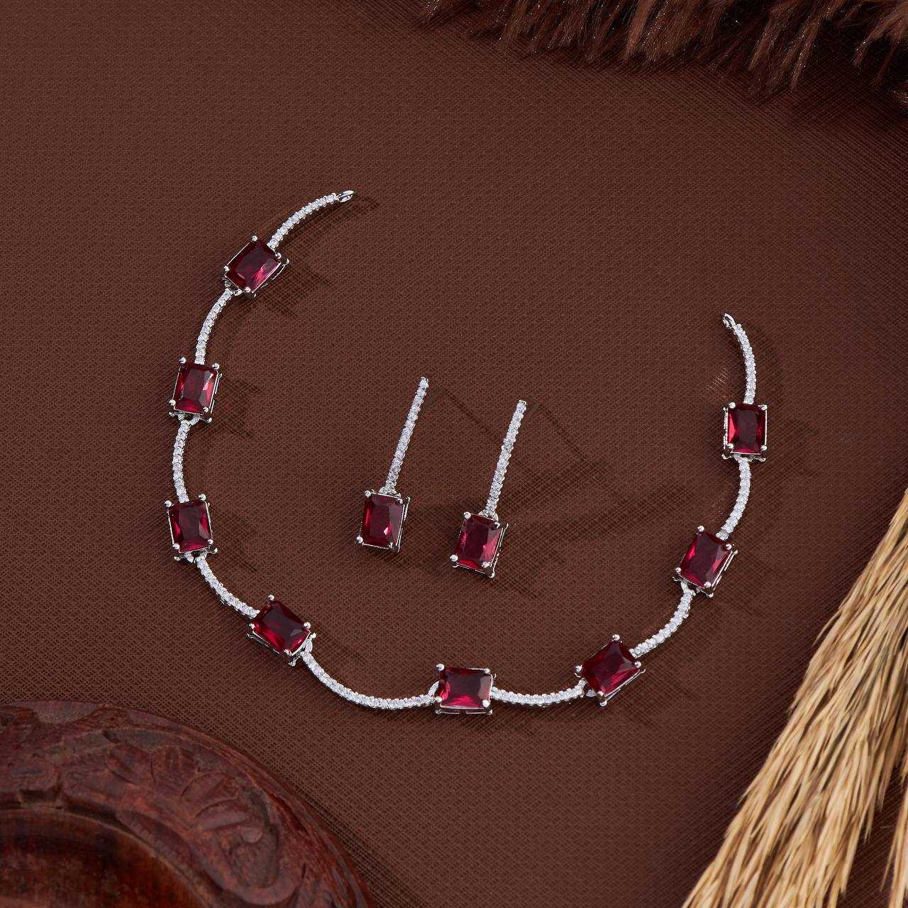 Ynf AD Diamond KESH192 Womens Jewellery Wholesale AD Diamond Necklace Necklaces Set Fashion Necklace Manufacturer