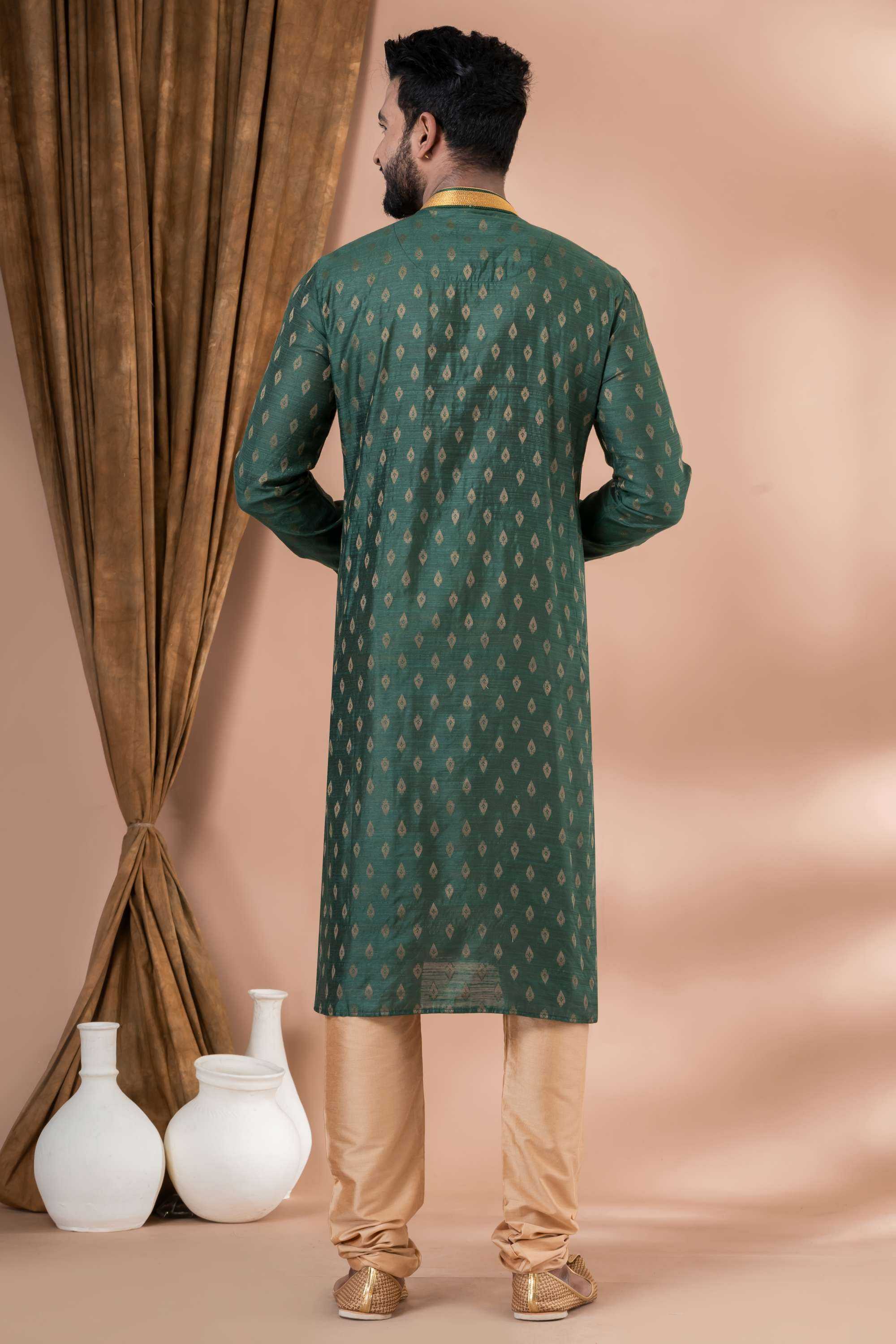 Ynf Banarasi Cotton RIN223 3425B Mens Wear Wholesale Mens Kurtas Mens Kurta Pyjama Men Wedding kurta Manufacturer