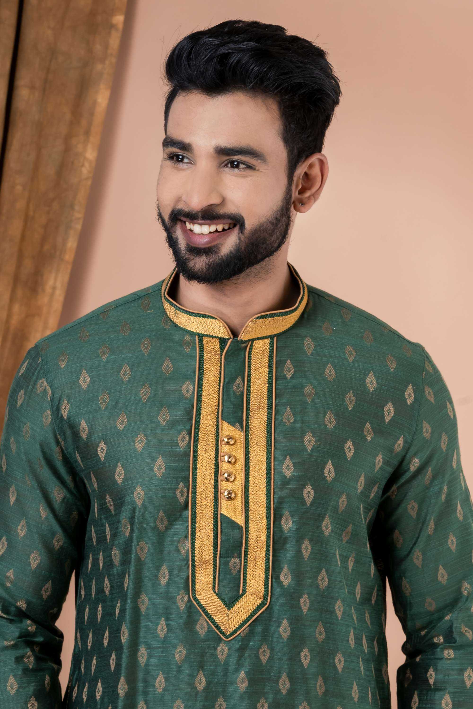 Ynf Banarasi Cotton RIN223 3425B Mens Wear Wholesale Mens Kurtas Mens Kurta Pyjama Men Wedding kurta Manufacturer