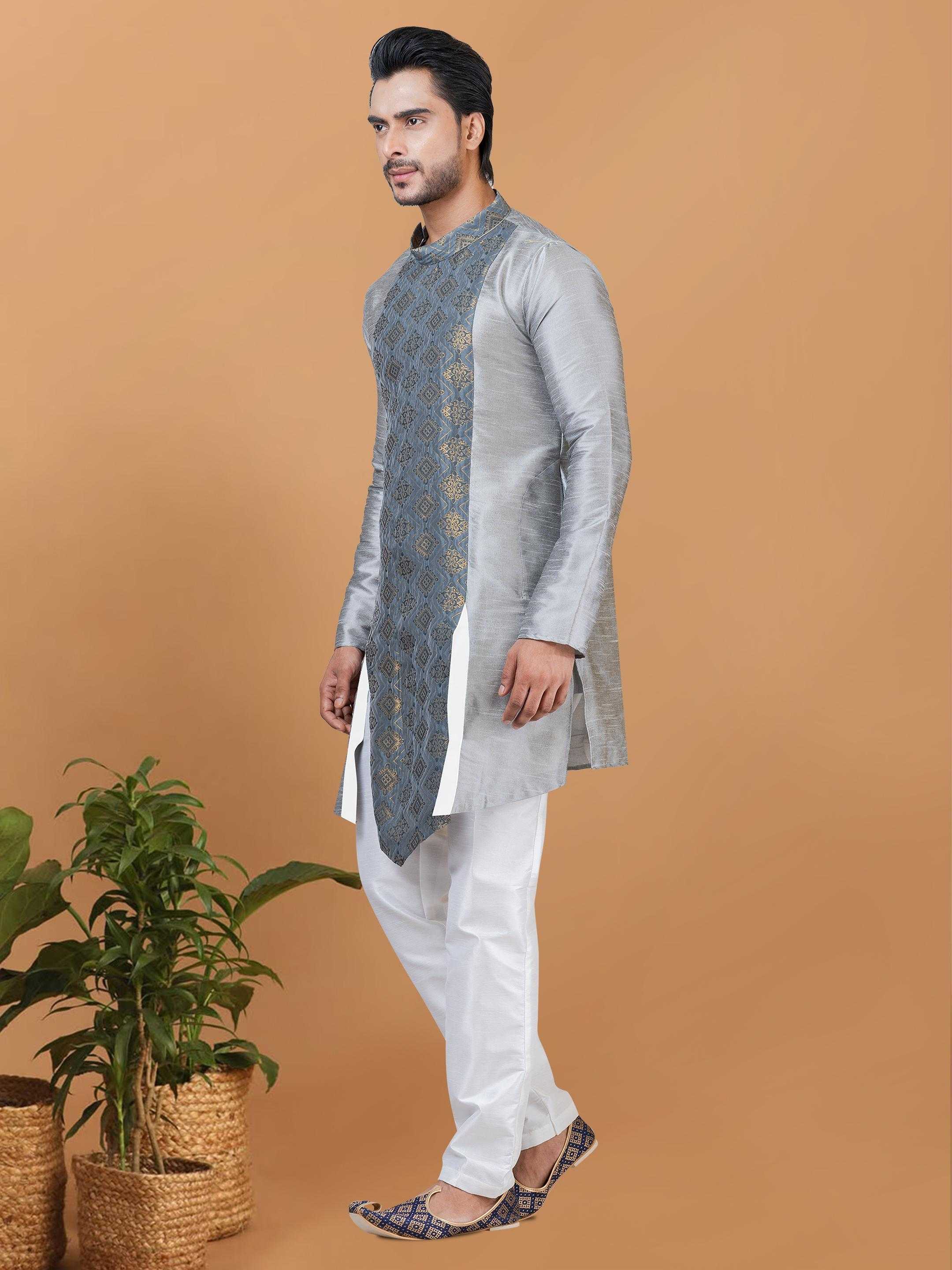 Ynf Banarasi Jacquard RIN223 3220C Mens Wear Wholesale Mens Kurtas Mens Kurta Pyjama Men Wedding kurta Manufacturer