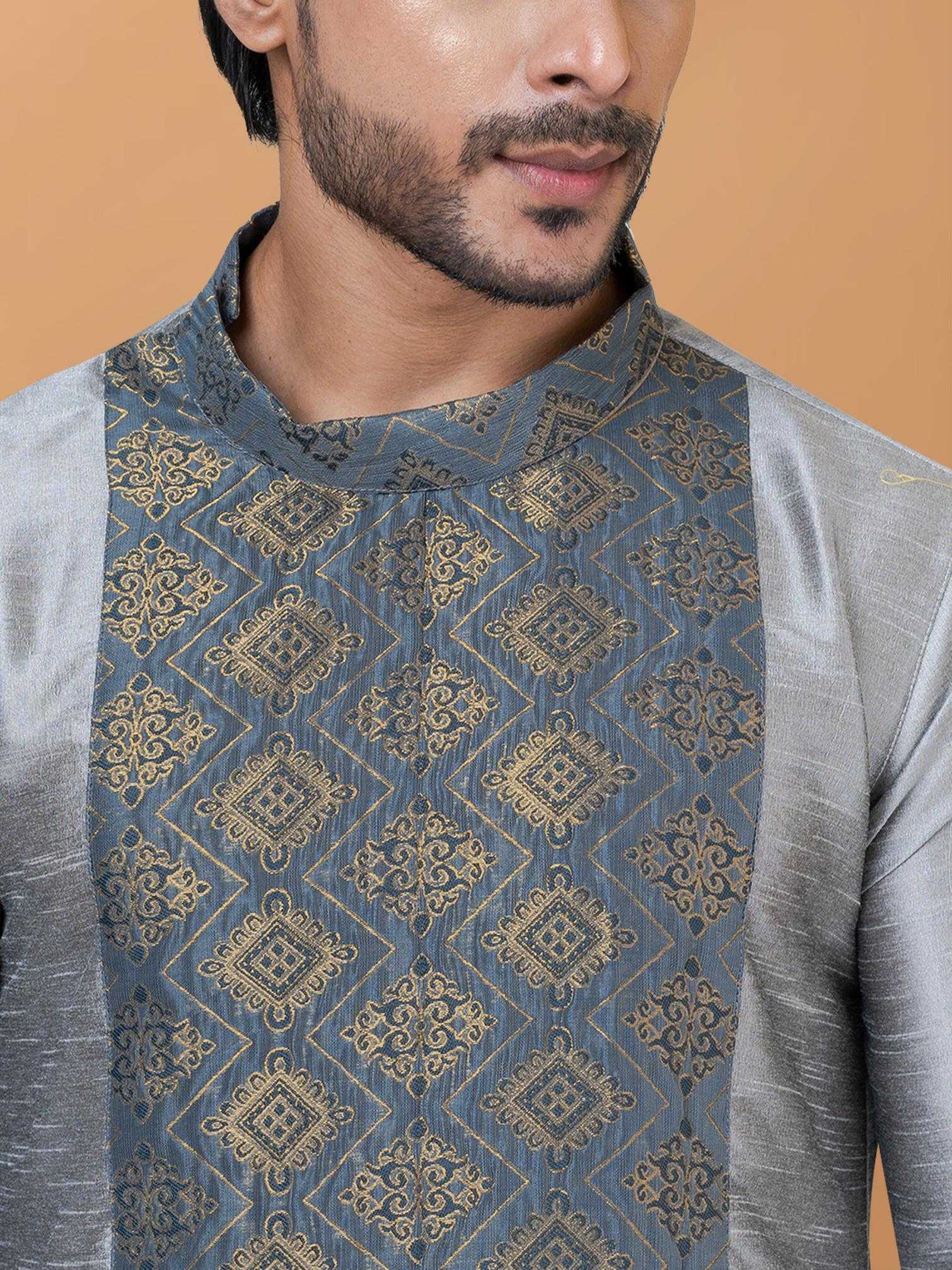 Ynf Banarasi Jacquard RIN223 3220C Mens Wear Wholesale Mens Kurtas Mens Kurta Pyjama Men Wedding kurta Manufacturer