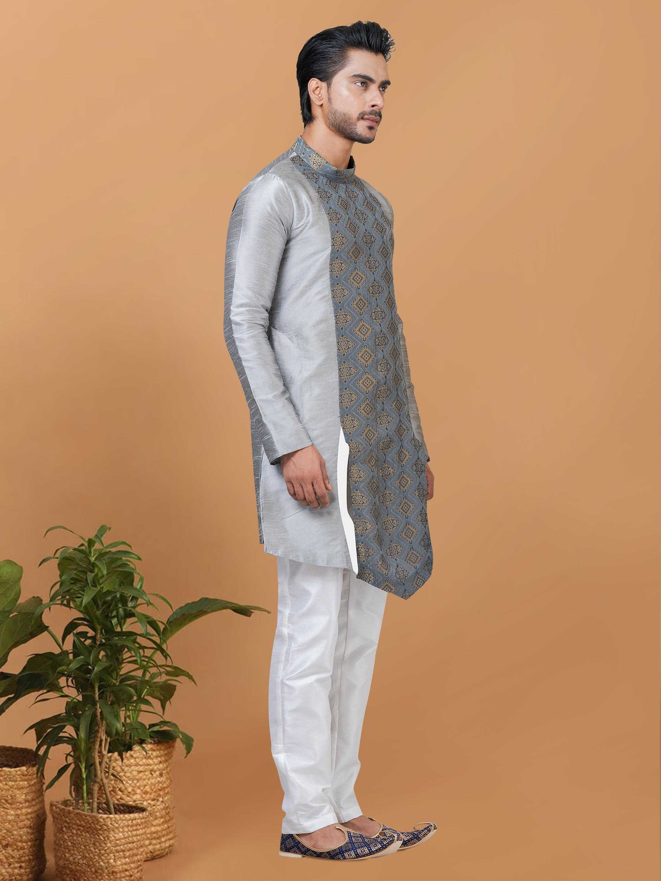 Ynf Banarasi Jacquard RIN223 3220C Mens Wear Wholesale Mens Kurtas Mens Kurta Pyjama Men Wedding kurta Manufacturer