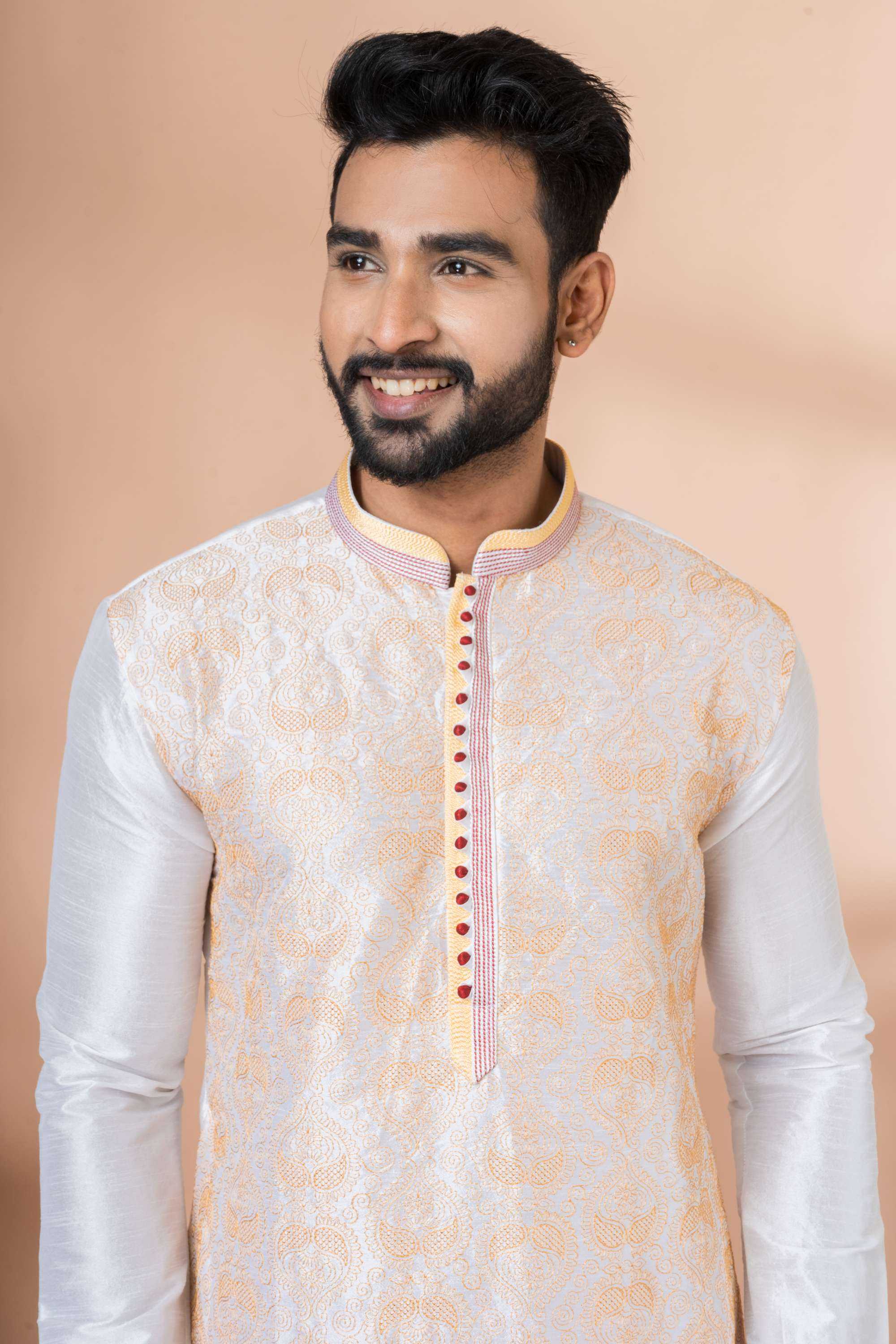 Ynf Banarasi Jacquard RIN223 3322B Mens Wear Wholesale Mens Kurtas Mens Kurta Pyjama Men Wedding kurta Manufacturer