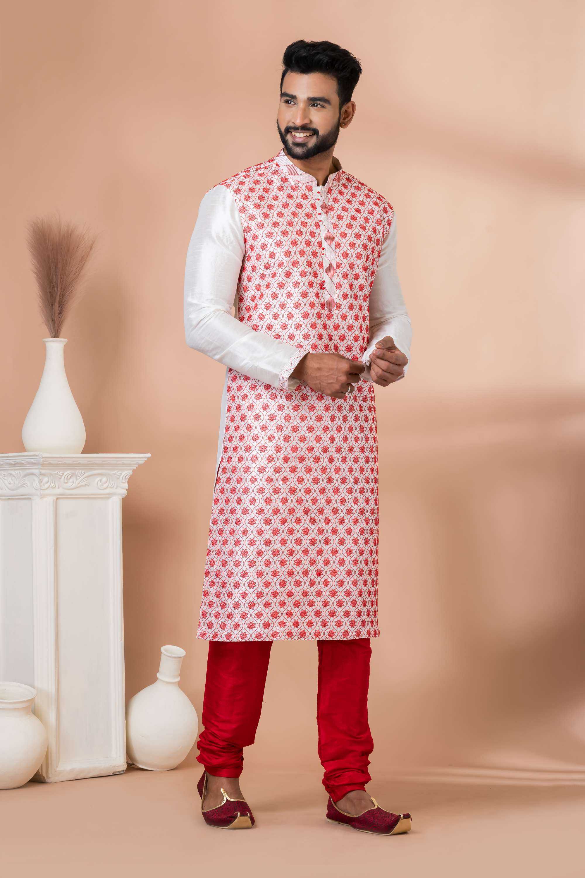 Ynf Banarasi Jacquard RIN223 3323B Mens Wear Wholesale Mens Kurtas Mens Kurta Pyjama Men Wedding kurta Manufacturer