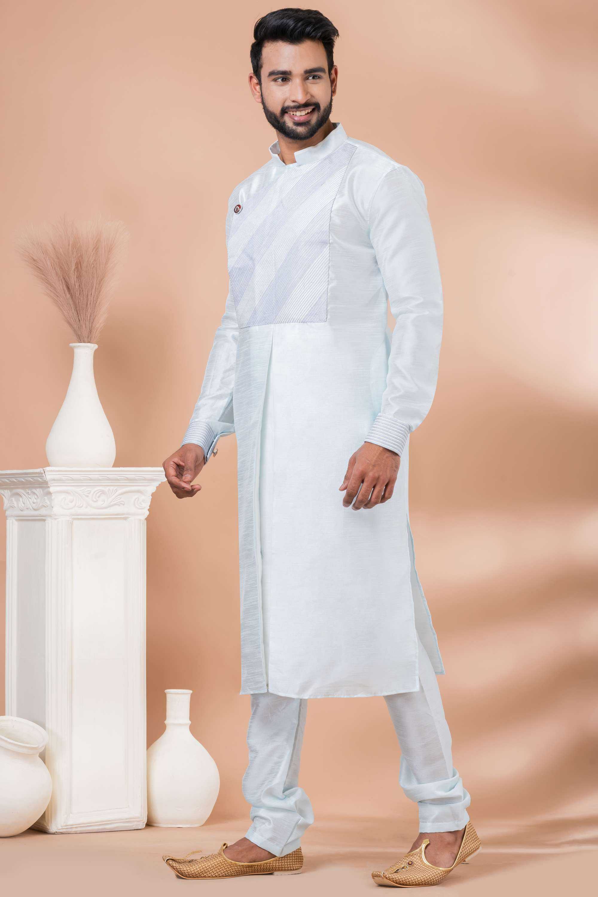 Ynf Banarasi Jacquard RIN223 3374A Mens Wear Wholesale Mens Kurtas Mens Kurta Pyjama Men Wedding kurta Manufacturer