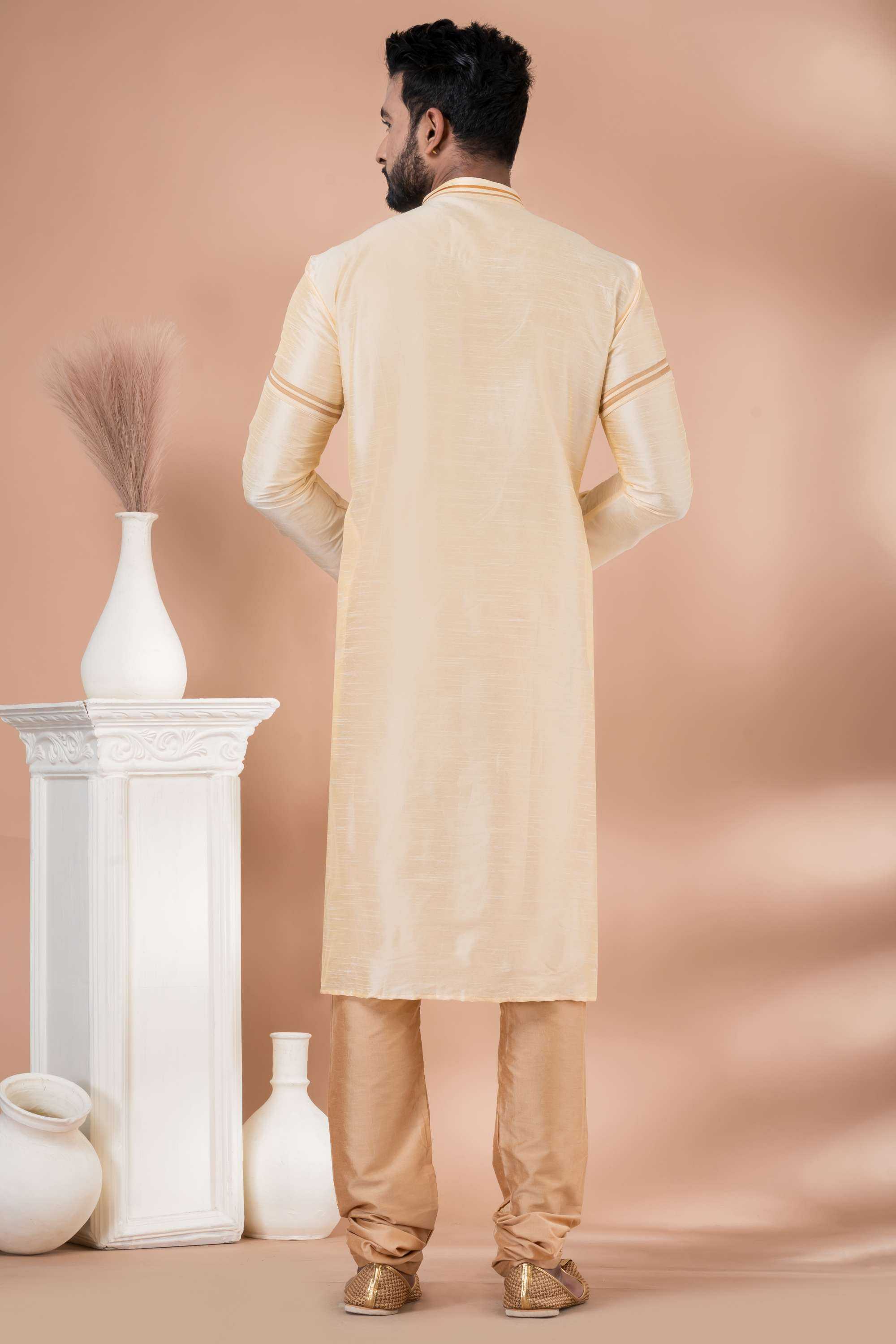 Ynf Banarasi Jacquard RIN223 3376A Mens Wear Wholesale Mens Kurtas Mens Kurta Pyjama Men Wedding kurta Manufacturer