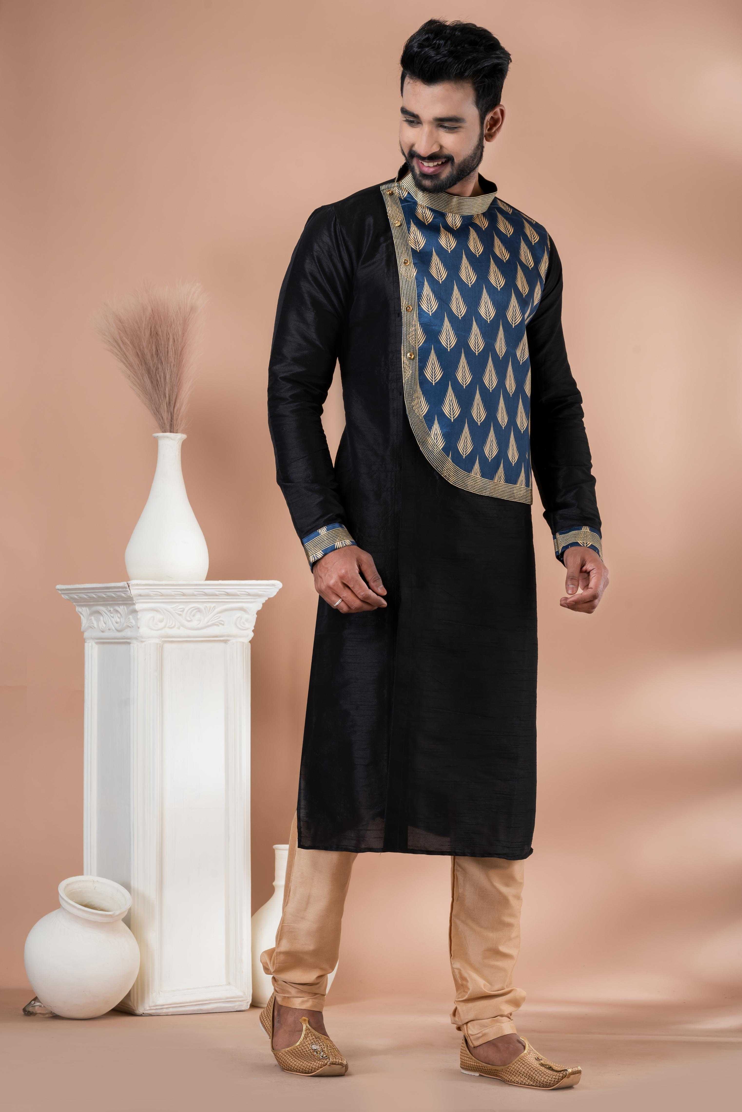Ynf Banarasi Jacquard RIN223 3396C Mens Wear Wholesale Mens Kurtas Mens Kurta Pyjama Men Wedding kurta Manufacturer