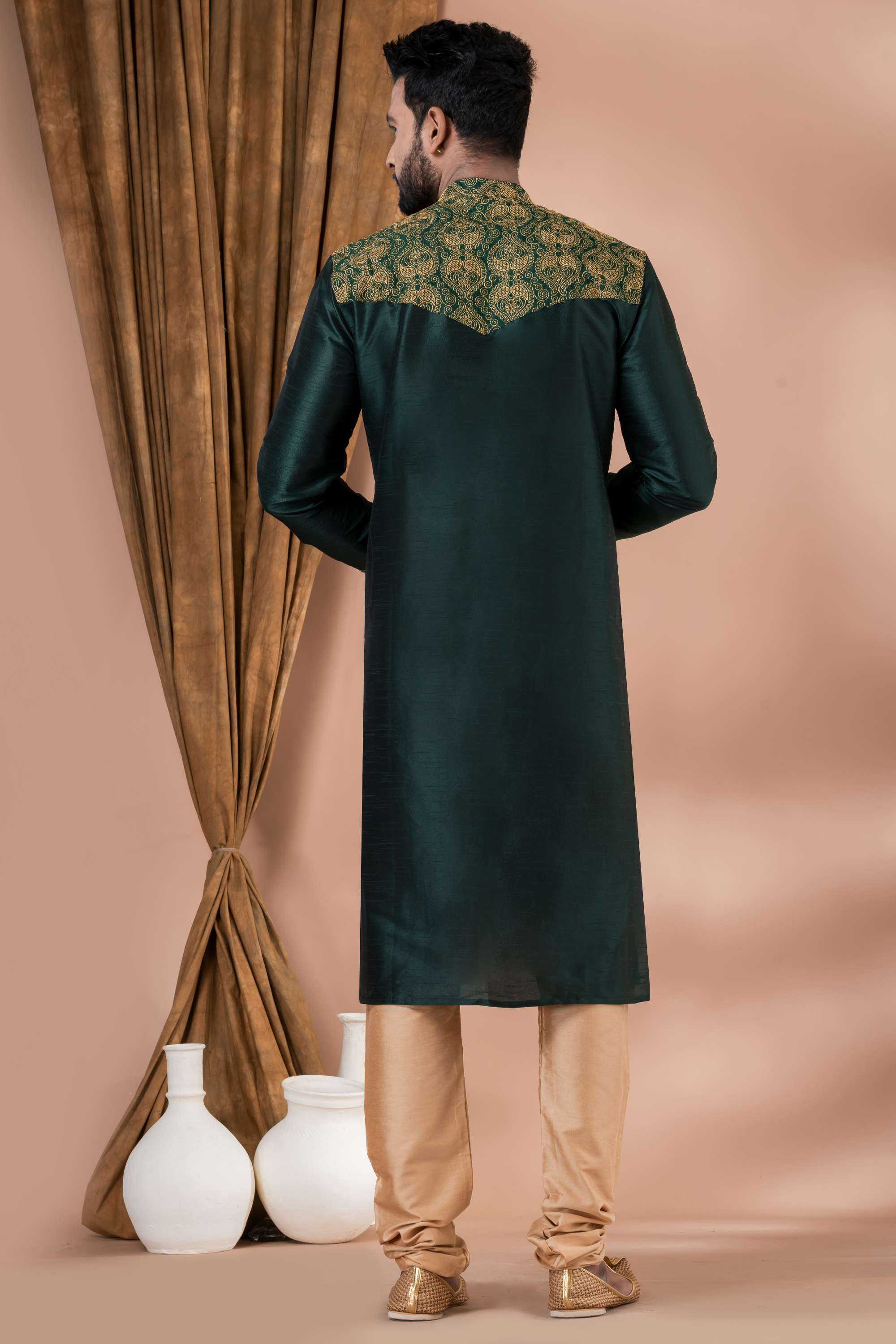 Ynf Banarasi Jacquard RIN223 3426B Mens Wear Wholesale Mens Kurtas Mens Kurta Pyjama Men Wedding kurta Manufacturer